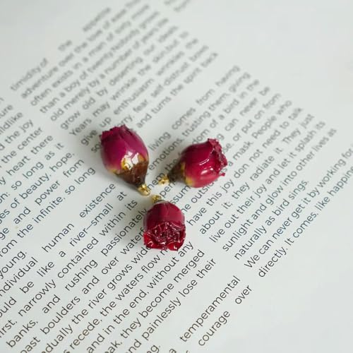 10 stücke Drop Rose DIY Ohrringe Armband Material Echte Getrocknete Blumen Kopfschmuck Zubehör Home Dekorationen von ROCILB