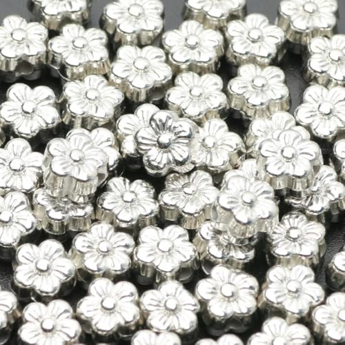 100 Stück 6 mm kleine goldene Blumenperlen, Acryl-Abstandsperlen für die Schmuckherstellung, DIY-Armband, Halskette, handgefertigt 100 Stück 6 mm kleine goldene Blumenperlen, Acryl-Abstandsperlen für die Schmuckherstellung, DIY-Armband, Halskette, handgefertigt von ROCILB