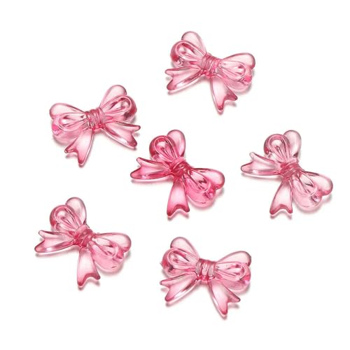 30 Stück/Los (14 x 18 mm) Bowknot Transparent Bow Spacer Perlen Ohrringe Herstellung Charm Anhänger für Halskette Schmuck von ROCILB