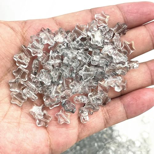 30 Stück 8 mm fünfzackige sternförmige matte Glasperlen, lose Abstandsperlen für die Schmuckherstellung, DIY, handgefertigte Armbänder, Ohrringe von ROCILB