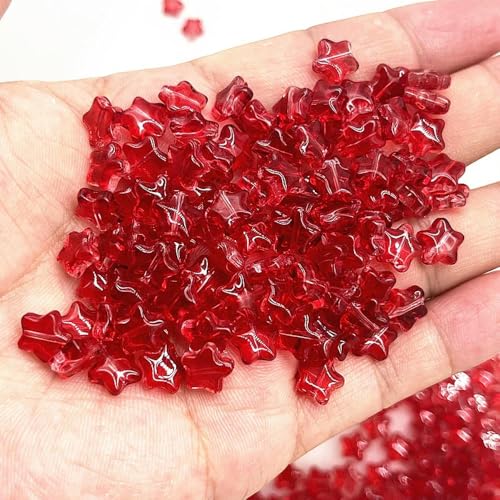 30 Stück 8 mm fünfzackige sternförmige matte Glasperlen, lose Abstandsperlen für die Schmuckherstellung, DIY, handgefertigte Armbänder, Ohrringe von ROCILB