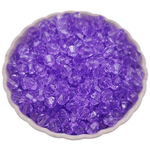 300 Stück/Set 4 mm/5 mm/6 mm/8 mm transparente, bonbonfarbene Spike-Acryl-Loseperlen für die Herstellung von Halsketten, Armbändern und Schmuck von ROCILB