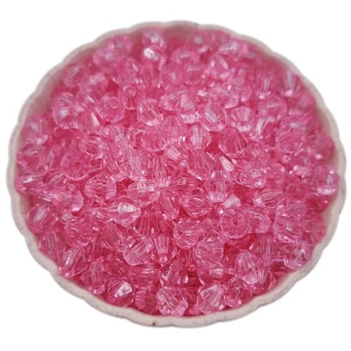 300 Stück/Set 4 mm/5 mm/6 mm/8 mm transparente, bonbonfarbene Spike-Acryl-Loseperlen für die Herstellung von Halsketten, Armbändern und Schmuck von ROCILB