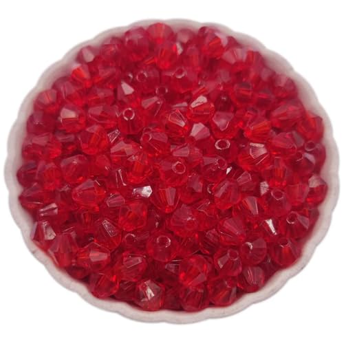 300 Stück/Set 4 mm/5 mm/6 mm/8 mm transparente, bonbonfarbene Spike-Acryl-Loseperlen für die Herstellung von Halsketten, Armbändern und Schmuck von ROCILB