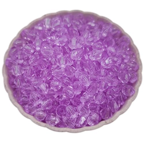 300 Stück/Set 4 mm/5 mm/6 mm/8 mm transparente, bonbonfarbene Spike-Acryl-Loseperlen für die Herstellung von Halsketten, Armbändern und Schmuck von ROCILB