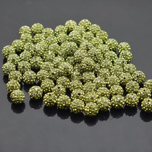 Mischfarben Strass Kristallkugel Perlen Spacer Perlen für Schmuckherstellung Armband DIY Zubehör von ROCILB