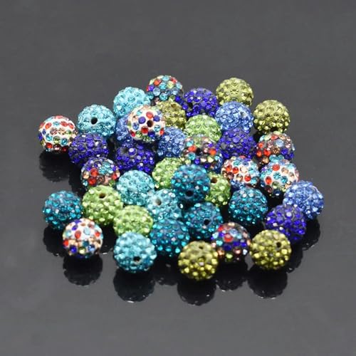 Mischfarben Strass Kristallkugel Perlen Spacer Perlen für Schmuckherstellung Armband DIY Zubehör Mischfarben Strass Kristallkugel Perlen Spacer Perlen für Schmuckherstellung Armband DIY Zubehör von ROCILB