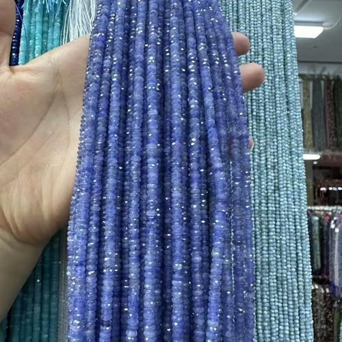 Natürlicher Kyanit-Diopsid-Edelstein, Rondelle, lose Perlen, Herstellung von DIY-Armbändern, Halsketten, Schmuckzubehör von ROCILB