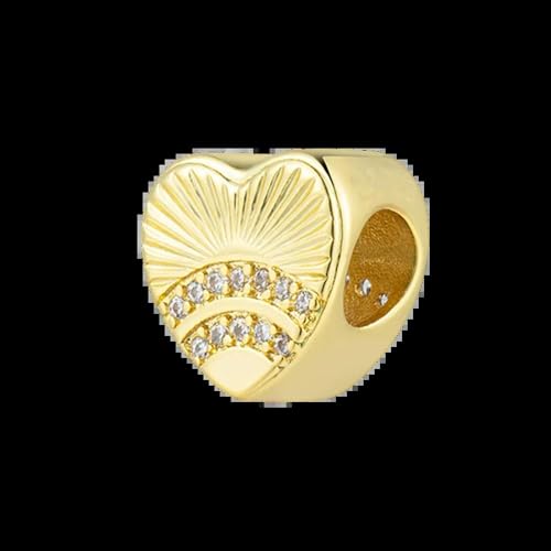 ROCILB 2 Stück Funkelnde Herz-Clip-Stern-Charm-Perlen für Schlangenarmband-Halskettenperlen für DIY-Schmuck Damenschmuck von ROCILB