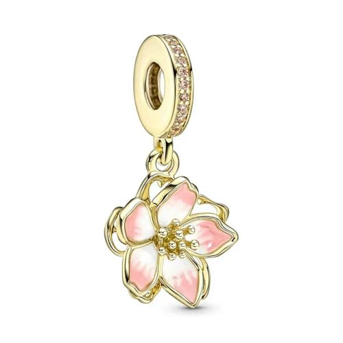 ROCILB 2 Stück Herry Blume Blatt Weihnachtsbaum baumeln Charm Bead Fit Silber Armband DIY Schmuck von ROCILB