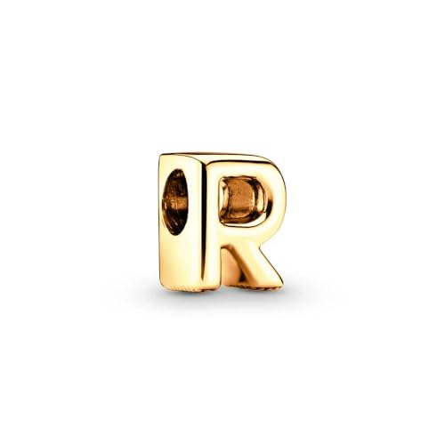 ROCILB 2 Stück Vergoldeter Schmuck 26 Buchstaben A - Z Alphabet Charm Bead Fit Silberarmband DIY Frauen Geschenk von ROCILB