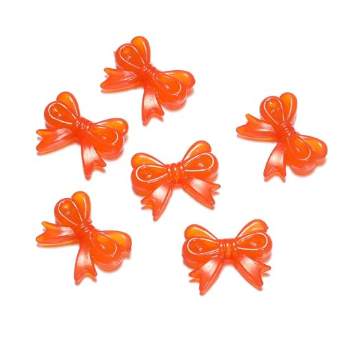 ROCILB 30 Stück/Los (14 x 18 mm) Bowknot Transparent Bow Spacer Perlen Ohrringe Herstellung Charm Anhänger für Halskette Schmuck von ROCILB