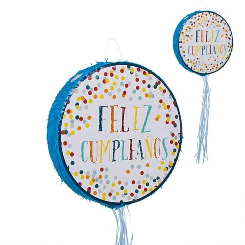 ROCKING GIFTS Piñata Happy Birthday auf Spanisch, 48 cm, für Party, Bänder zum Ziehen ROCKING GIFTS Piñata Happy Birthday auf Spanisch, 48 cm, für Party, Bänder zum Ziehen von ROCKING GIFTS