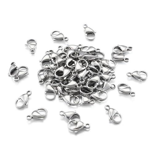 ROCKPOEM 100 Stück Karabinerhaken Endverbinder Schnalle DIY Halskette Armband Schmuckherstellung Zubehör ROCKPOEM 100 Stück Karabinerhaken Endverbinder Schnalle DIY Halskette Armband Schmuckherstellung Zubehör von ROCKPOEM