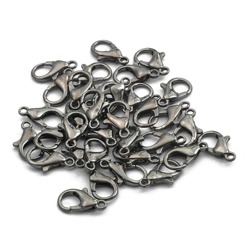ROCKPOEM 20 Stück 10/12/14/16/18/21 mm Schmuck-Karabinerverschlüsse Schlüsselanhänger für Schmuckherstellung, Fundstücke, Halsketten, Armbänder, DIY von ROCKPOEM