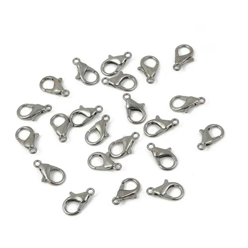 ROCKPOEM 20 Stück Karabinerverschlüsse für Schlüsselanhänger, Armband, Endverbinder für DIY-Halsketten, Schmuckherstellung von ROCKPOEM