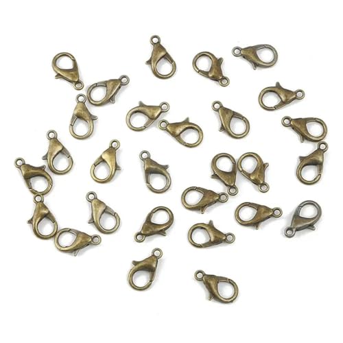 ROCKPOEM 20 Stück Karabinerverschlüsse für Schlüsselanhänger, Armband, Endverbinder für DIY-Halsketten, Schmuckherstellung von ROCKPOEM