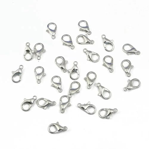 ROCKPOEM 20 Stück Karabinerverschlüsse für Schlüsselanhänger, Armband, Endverbinder für DIY-Halsketten, Schmuckherstellung von ROCKPOEM
