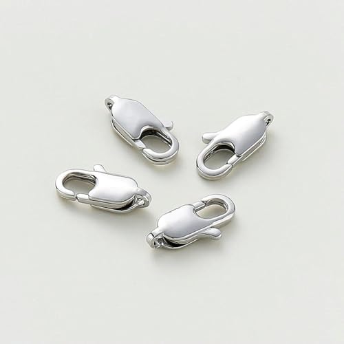 ROCKPOEM 20 lange Karabinerverschlüsse für Schlüsselanhänger mit Sprungkette, Armband, Ringe, Verbindungshaken für DIY-Armbänder, Charm-Schmuck von ROCKPOEM