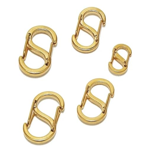 ROCKPOEM 5–10 Stück S-Schnalle, Karabinerverschluss, Schlüsselanhänger, Haken, Karabiner, Feder, DIY, Schmuckherstellung, Halsketten-Fundstücke ROCKPOEM 5–10 Stück S-Schnalle, Karabinerverschluss, Schlüsselanhänger, Haken, Karabiner, Feder, DIY, Schmuckherstellung, Halsketten-Fundstücke von ROCKPOEM
