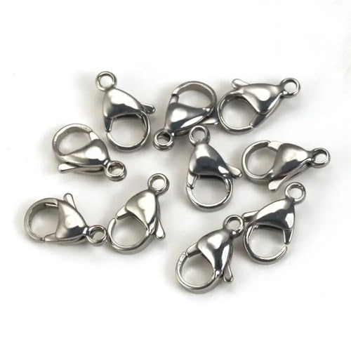 ROCKPOEM Karabinerverschlüsse, Schlüsselanhänger, Federschnalle, Haken, Endverbinder für DIY-Armbänder, Halsketten, Schmuckherstellung, 20 Stück ROCKPOEM Karabinerverschlüsse, Schlüsselanhänger, Federschnalle, Haken, Endverbinder für DIY-Armbänder, Halsketten, Schmuckherstellung, 20 Stück von ROCKPOEM