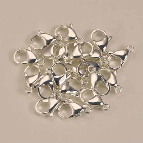 ROCKPOEM Karabinerverschlüsse, Schlüsselanhänger, Federschnalle, Haken, Endverbinder für DIY-Armbänder, Halsketten, Schmuckherstellung, 20 Stück von ROCKPOEM