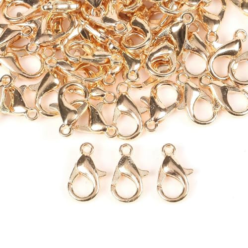 ROCKPOEM Karabinerverschlüsse, Schlüsselanhänger, Federschnalle, Halskette, Armband, Verbindungsring, Modeschmuck, Halskette, Armband, Kette, DIY, 30 Stück von ROCKPOEM