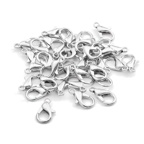 ROCKPOEM Karabinerverschlüsse, Schlüsselanhänger, Modeschmuck, Verbindungsstück für Halsketten, Armbänder, Ketten, 20 Stück von ROCKPOEM