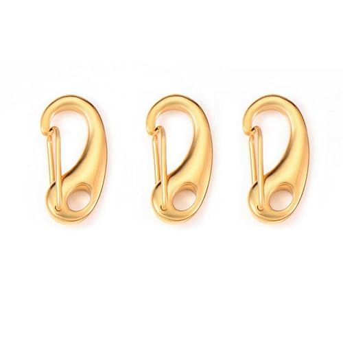 ROCKPOEM Karabinerverschlüsse für Armbänder, Halsketten, Schmuckherstellung, Federkarabiner, Schlüsselanhänger, 5 Stück von ROCKPOEM