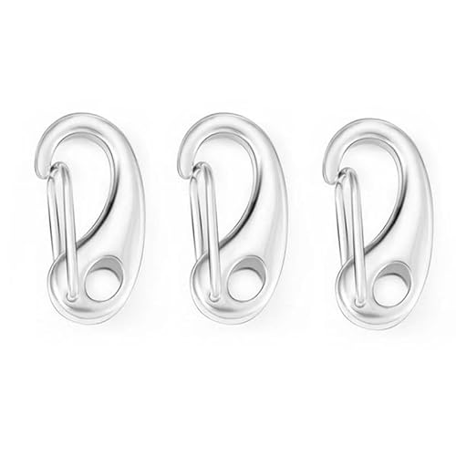 ROCKPOEM Karabinerverschlüsse für Armbänder, Halsketten, Schmuckherstellung, Federkarabiner, Schlüsselanhänger, 5 Stück von ROCKPOEM