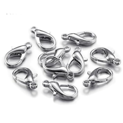 ROCKPOEM Karabinerverschluss für Schlüsselanhänger, 10 - 18 mm, für Schmuckherstellung, Komponenten, DIY, Armband, Halskette, Haken, Kette, 100 Stück ROCKPOEM Karabinerverschluss für Schlüsselanhänger, 10 - 18 mm, für Schmuckherstellung, Komponenten, DIY, Armband, Halskette, Haken, Kette, 100 Stück von ROCKPOEM