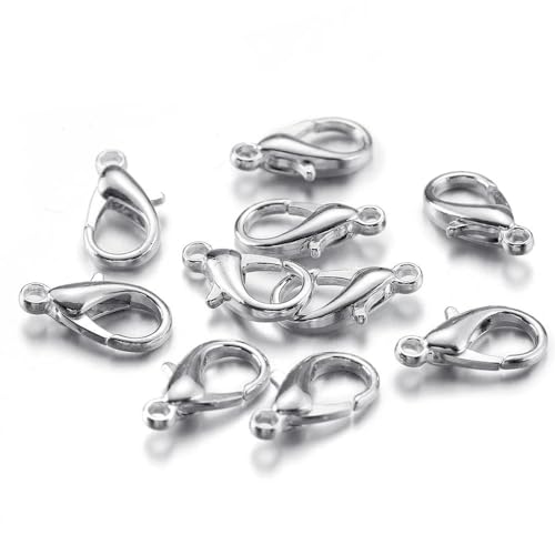 ROCKPOEM Karabinerverschluss für Schlüsselanhänger, 10 - 18 mm, für Schmuckherstellung, Komponenten, DIY, Armband, Halskette, Haken, Kette, 100 Stück ROCKPOEM Karabinerverschluss für Schlüsselanhänger, 10 - 18 mm, für Schmuckherstellung, Komponenten, DIY, Armband, Halskette, Haken, Kette, 100 Stück von ROCKPOEM