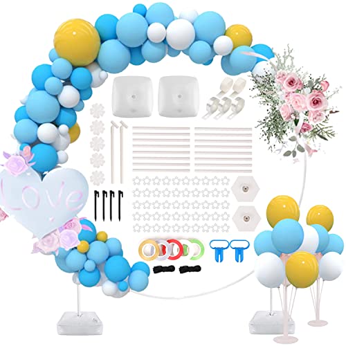 Ballonbogen Set - 1.5M Verstellbarer Ballonständer Dekoration für den Außenbereich mit Wasserbefüllbarer Basis für Geburtstag, Hochzeit, Kinder, Taufe, Party, Dekoration von ROCKY&CHAO