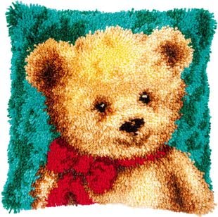 ROCKY&CHAO Knüpfhaken-Set, Bär, 43 x 43 cm, Knüpfhaken-Kissen-Set, Kreuzstich, Stickerei, Knüpfhaken, Kissenbezug, Heimdekoration, 43 x 43 cm ROCKY&CHAO Knüpfhaken-Set, Bär, 43 x 43 cm, Knüpfhaken-Kissen-Set, Kreuzstich, Stickerei, Knüpfhaken, Kissenbezug, Heimdekoration, 43 x 43 cm von ROCKY&CHAO