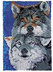 ROCKY&CHAO Knüpfhaken-Teppich-Set DIY-Knüpfhaken Teppichherstellungs für Erwachsene Kinder Kreuzstich Teppichherstellung Heimdekoration 60 * 40cm-0620-15 von ROCKY&CHAO