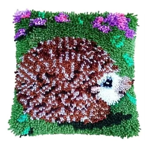 ROCKY&CHAO Knüpfteppich Zum Selber Knüpf-Sets mit Kissen knüpfen-Set 43x43cm Kissenbezug für Erwachsene und Kinder Latch Hook Kit Heimaccessoire 19 von ROCKY&CHAO