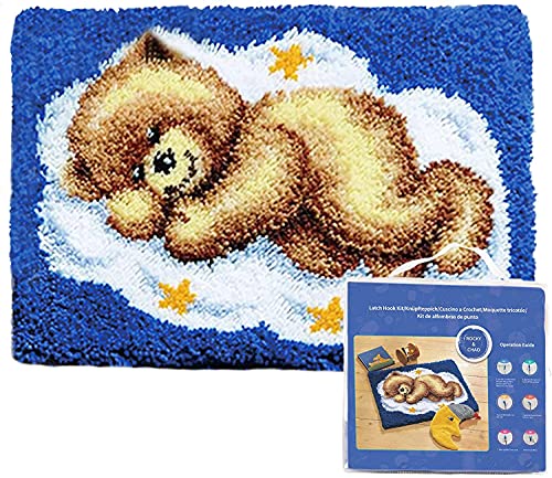 ROCKY&CHAO Knüpfteppich Zum Selber knüpfen, Knüpfsets 60x40cm Latch Hook Kit Selbst Knüpfen Set für Kinder und Erwachsene ROCKY&CHAO Knüpfteppich Zum Selber knüpfen, Knüpfsets 60x40cm Latch Hook Kit Selbst Knüpfen Set für Kinder und Erwachsene von ROCKY&CHAO