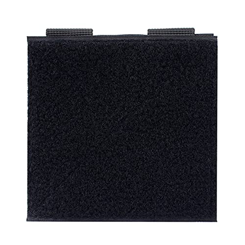 ROCOTACTICAL Taktische Flicken mit Klettverschluss, MOLLE-Befestigung, Aufnäher, Anzeigetafel, taktisches Molle-Panel mit Klettverschluss für Abzeichen und Abzeichen, 10,2 x 10,2 cm, 2 Stück (schwarz) von ROCOTACTICAL