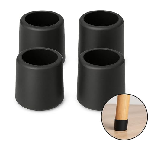 RODISHOMM 4 Stück Gummi Möbelbeinschutz & Kappen, Flexibel und Geruchsneutral, Schützend für Tische, Stühle & Möbelbeine, Passend für 16–50mm Runde Beine, Kratzfest & Geräuschdämpfend Bodenschutz von RODISHOMM