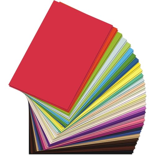 RODISHOMM 60 Blatt Tonpapier A4, 30 Farben, 150 g/m², Buntes Bastelpapier für Origami & Kreative Projekte von RODISHOMM