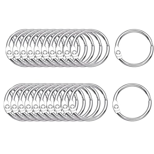 Binderinge, 25 mm, lose Blätter, Ringe für Karteikarten, Büro, Schule, Zuhause, Papiere, Schlüsselanhänger und Duschvorhang, 30 Stück Schulanfang Binderinge, 25 mm, lose Blätter, Ringe für Karteikarten, Büro, Schule, Zuhause, Papiere, Schlüsselanhänger und Duschvorhang, 30 Stück Schulanfang von RODMAIE