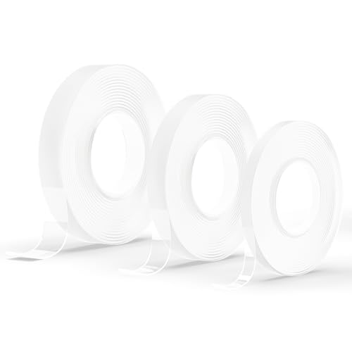 RODOPI Nano Tape Nanoon Doppelseitiges Klebeband transparent Montageband 10mm 20mm 30mm Nanoklebeband 3m Doppelklebeband extra stark Klebestreifen (1 Rolle, 20mm) von RODOPI