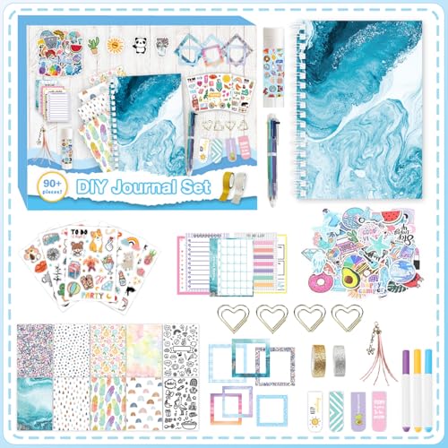 ROEOWENE 153 PCS Scrapbook Zubehör DIY Scrapbook Set Mädchen Bullet Journal Sticker Scrapbooking Zubehör Sticker Aesthetic A5 Notizbuch Bastelset Kinder Tagebuch Weihnachten Geschenke 6-12 Jahre-Blau ROEOWENE 153 PCS Scrapbook Zubehör DIY Scrapbook Set Mädchen Bullet Journal Sticker Scrapbooking Zubehör Sticker Aesthetic A5 Notizbuch Bastelset Kinder Tagebuch Weihnachten Geschenke 6-12 Jahre-Blau von ROEOWENE
