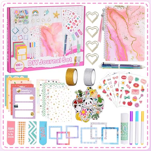 ROEOWENE 153 PCS Scrapbook Zubehör DIY Scrapbook Set Mädchen Bullet Journal Sticker Scrapbooking Zubehör Sticker Aesthetic A5 Notizbuch Bastelset Kinder Tagebuch Weihnachten Geschenke 6-12 Jahre-Rosa ROEOWENE 153 PCS Scrapbook Zubehör DIY Scrapbook Set Mädchen Bullet Journal Sticker Scrapbooking Zubehör Sticker Aesthetic A5 Notizbuch Bastelset Kinder Tagebuch Weihnachten Geschenke 6-12 Jahre-Rosa von ROEOWENE