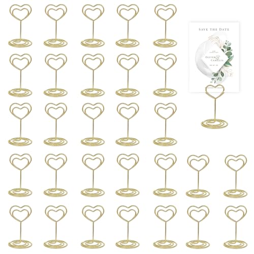 ROEOWENE 30pcs Tischkartenhalter Gold Metall Herz Fotohalter mit Klammern Menükartenhalter Tischdeko Tischkarten Halterung Hochzeit Memohalter Tischnummernhalter Platzkartenhalter für Geburtstag Party ROEOWENE 30pcs Tischkartenhalter Gold Metall Herz Fotohalter mit Klammern Menükartenhalter Tischdeko Tischkarten Halterung Hochzeit Memohalter Tischnummernhalter Platzkartenhalter für Geburtstag Party von ROEOWENE