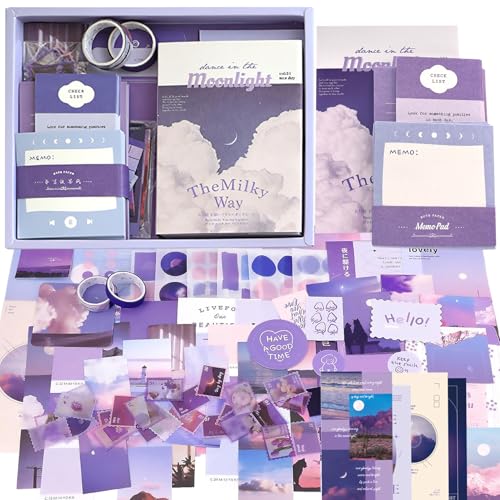 ROEOWENE 410 PCS Scrapbook Zubehör Bullet Journal Sticker DIY Scrapbook Set Mädchen Scrapbooking Zubehör Bastelpapier Aesthetic Notizbuch Bastelset Kinder Tagebuch Weihnachten Geschenke ab 6-12-Lila ROEOWENE 410 PCS Scrapbook Zubehör Bullet Journal Sticker DIY Scrapbook Set Mädchen Scrapbooking Zubehör Bastelpapier Aesthetic Notizbuch Bastelset Kinder Tagebuch Weihnachten Geschenke ab 6-12-Lila von ROEOWENE