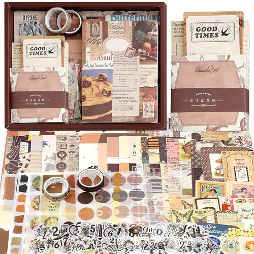 ROEOWENE 410 PCS Scrapbook Zubehör Bullet Journal Sticker DIY Scrapbook Set Mädchen Scrapbooking Zubehör Bastelpapier Aesthetic Notizbuch Bastelset Kinder Tagebuch Weihnachten Geschenke ab 6-12-Braun ROEOWENE 410 PCS Scrapbook Zubehör Bullet Journal Sticker DIY Scrapbook Set Mädchen Scrapbooking Zubehör Bastelpapier Aesthetic Notizbuch Bastelset Kinder Tagebuch Weihnachten Geschenke ab 6-12-Braun von ROEOWENE