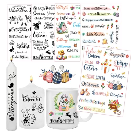 ROEOWENE 5PCS Kerzentattoos Ostern Wasserschiebefolie Kerzen Tattoos Frohe Ostern Rub on Sticker Familie Kerzenfolie DIY Kerzensticker für Keramik,Geschenk Kerzenaufkleber für Dekorieren Kerzentatoos ROEOWENE 5PCS Kerzentattoos Ostern Wasserschiebefolie Kerzen Tattoos Frohe Ostern Rub on Sticker Familie Kerzenfolie DIY Kerzensticker für Keramik,Geschenk Kerzenaufkleber für Dekorieren Kerzentatoos von ROEOWENE