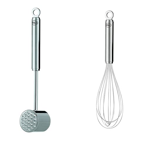 RÖSLE Fleischhammer, hochwertiger Hammer zum Klopfen von Fleisch, Edelstahl 18/10, hochglänzend/matt & Schneebesen, hochwertiger Rührbesen mit schmalem Griff, Edelstahl 18/10, Länge 27 cm RÖSLE Fleischhammer, hochwertiger Hammer zum Klopfen von Fleisch, Edelstahl 18/10, hochglänzend/matt & Schneebesen, hochwertiger Rührbesen mit schmalem Griff, Edelstahl 18/10, Länge 27 cm von RÖSLE