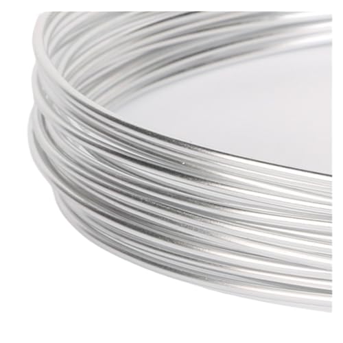 Aluminiumdraht 1/1,5/2/2,5 mm silberfarbener, runder Aluminium-Weichmetalldraht for Basteln von Floristenschmuck, Perlenherstellung, 4 Größen Für Schmuckherstellung Handwerk Modellbau(Dia 15 gauge 5m) Aluminiumdraht 1/1,5/2/2,5 mm silberfarbener, runder Aluminium-Weichmetalldraht for Basteln von Floristenschmuck, Perlenherstellung, 4 Größen Für Schmuckherstellung Handwerk Modellbau(Dia 15 gauge 5m) von ROEUIPG